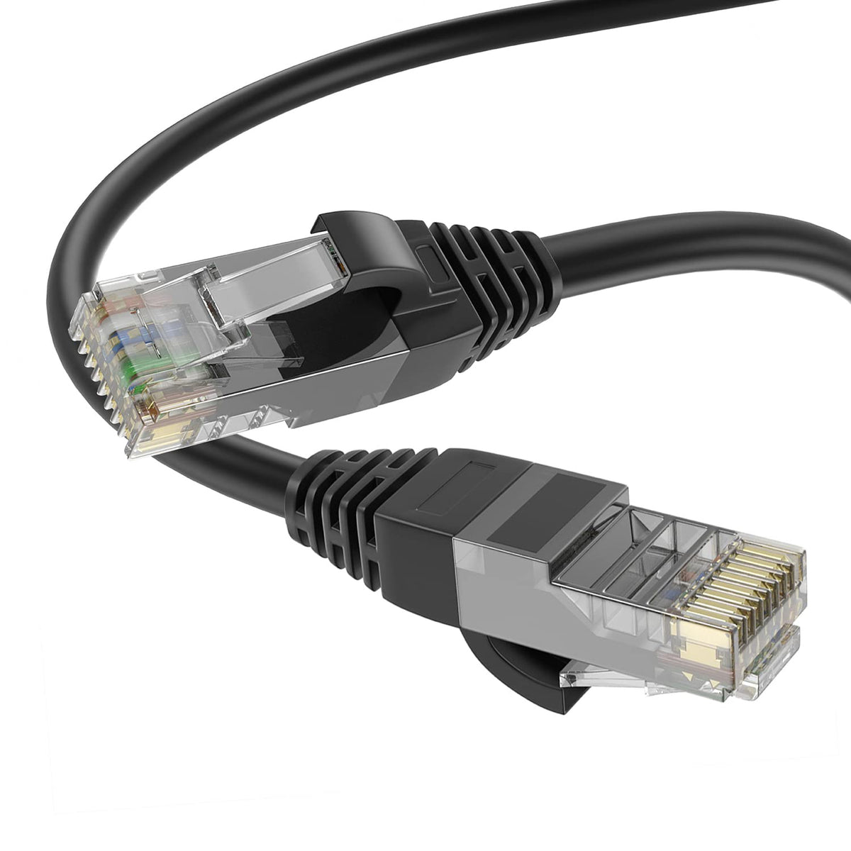 QualGear Cat 6 Round Ethernet Cable, CCA, 24 AWG, 250 MHz, RJ45