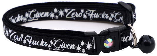 Zero Fucks Given Breakaway Cat Collar