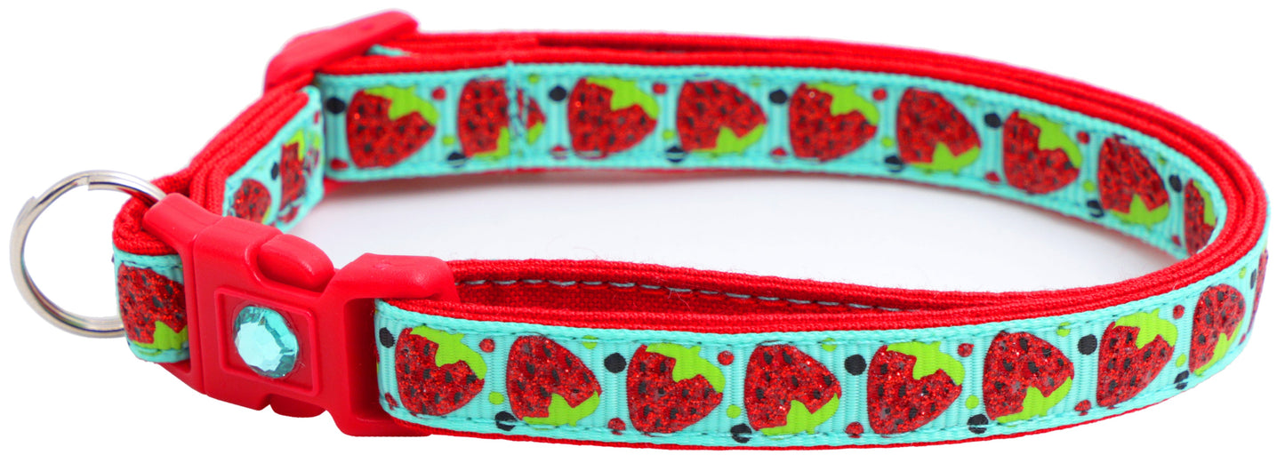 Strawberries Breakaway Cat Collar