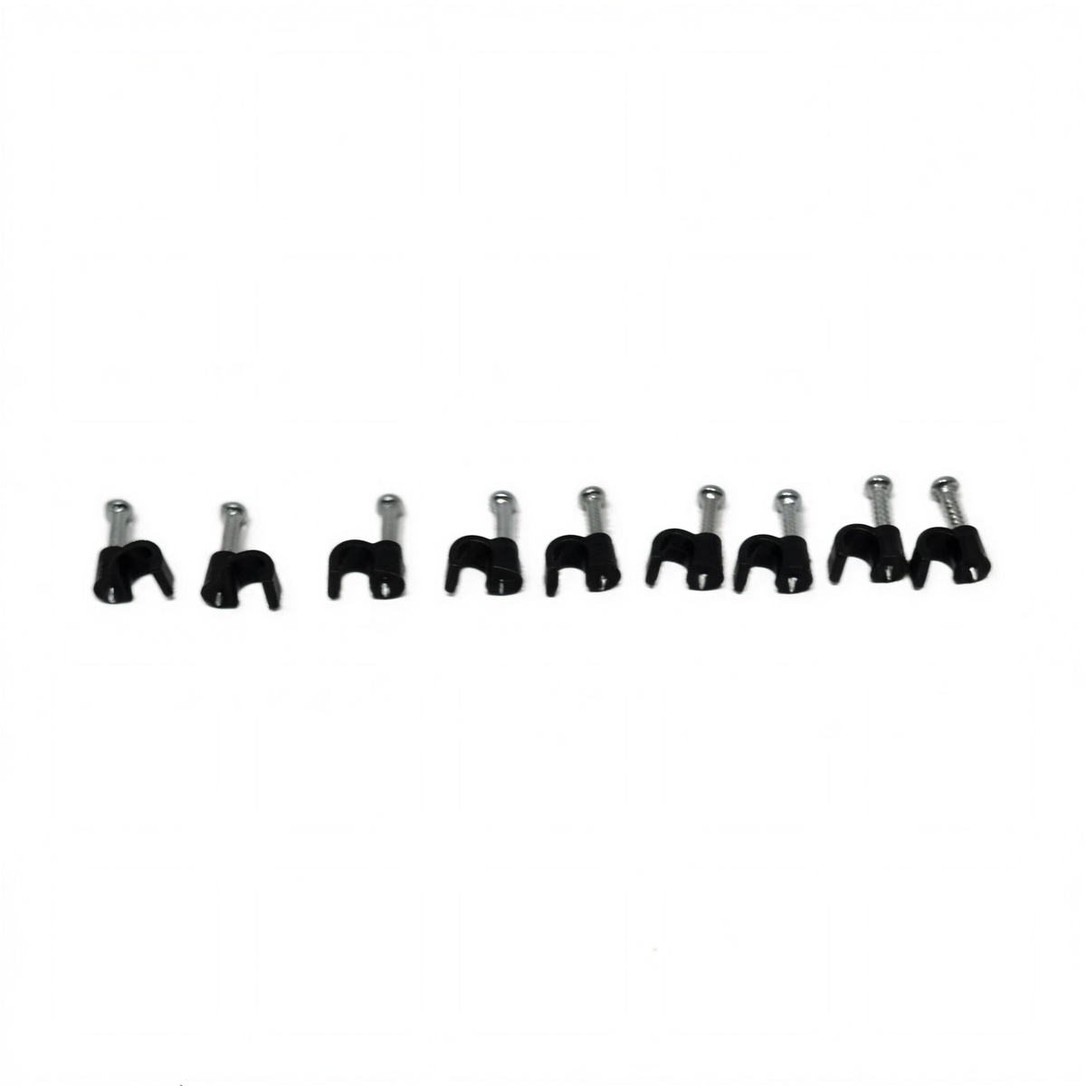 QualGear Nail-In Cable Clips, 4 mm / 0.16 in, Black, 100 Pack, CC4-B-100-P