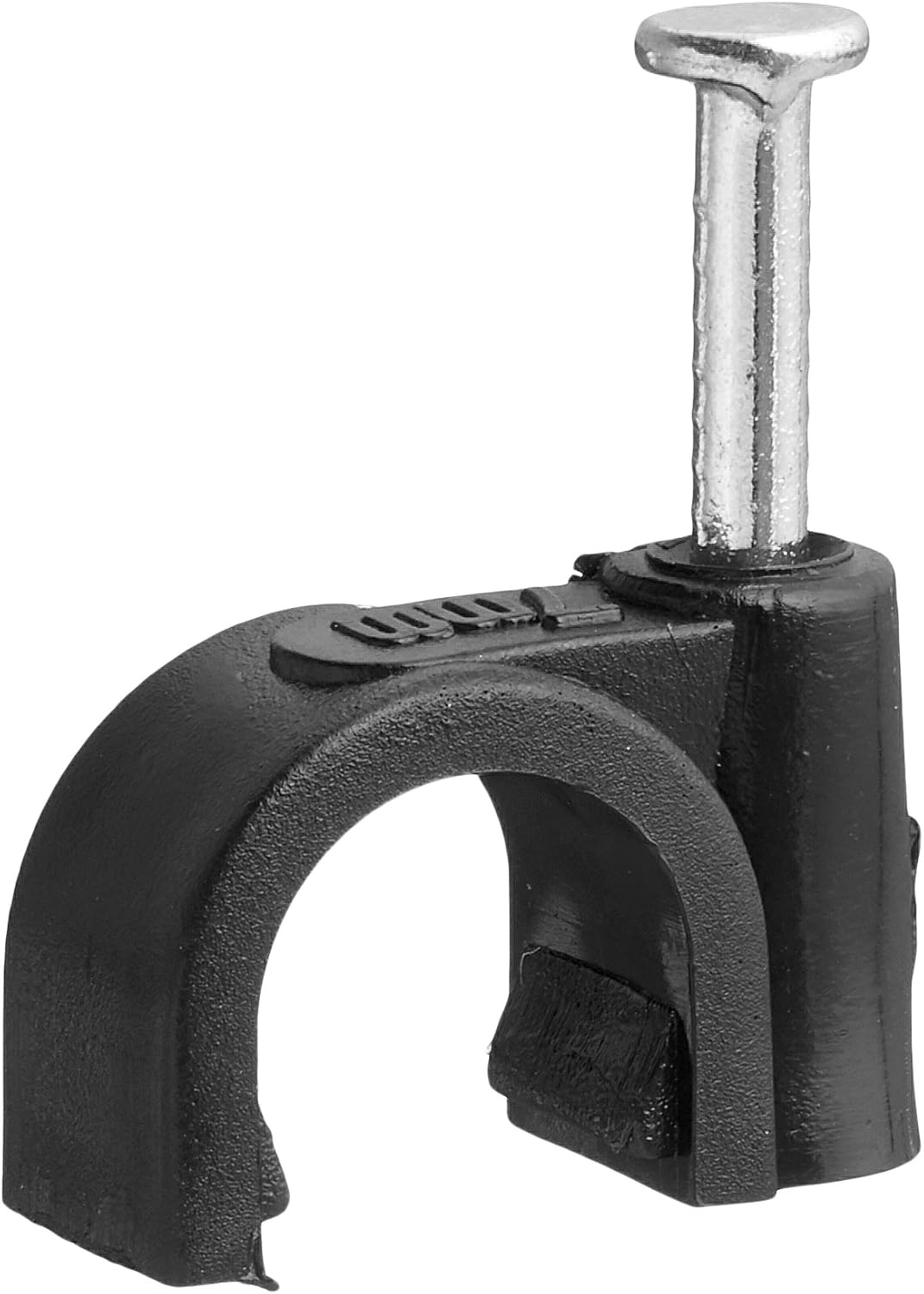QualGear Nail-In Cable Clips, 7 mm / 0.28 in, Black, 100 Pack, CC7-B-100-P
