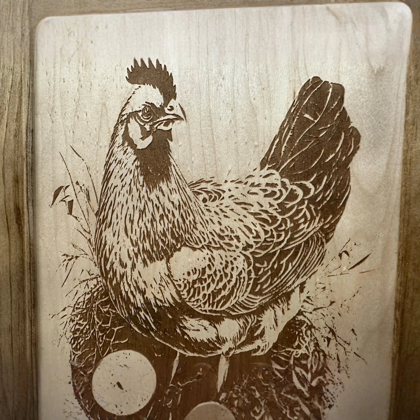 Hidden Gun Safe Chicken and Eggs Farmhouse Scene by Bellewood Designs