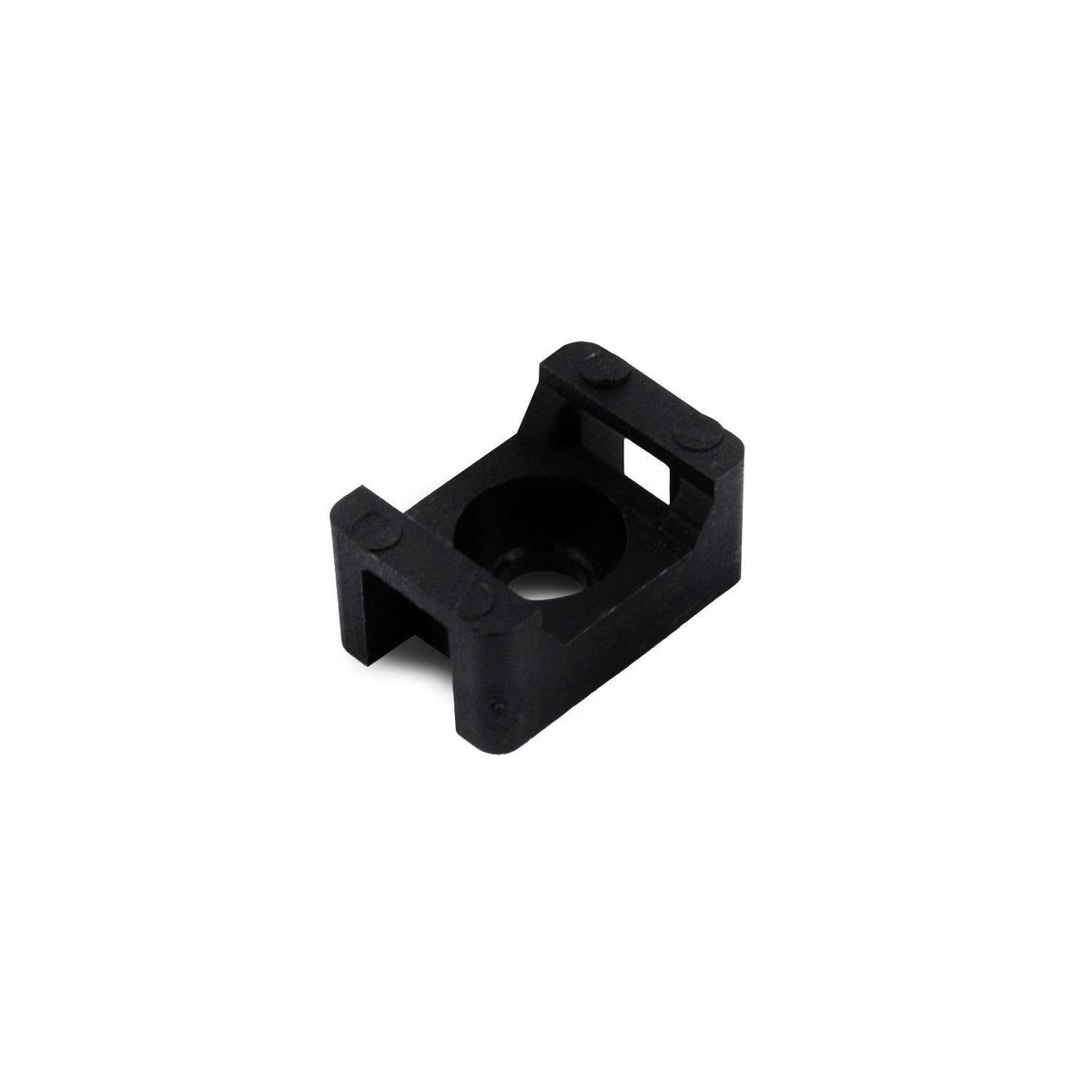 QualGear 15 x 10 mm Cable Tie Mount Saddles, Black, 100 Pack, CM1-B-100-P