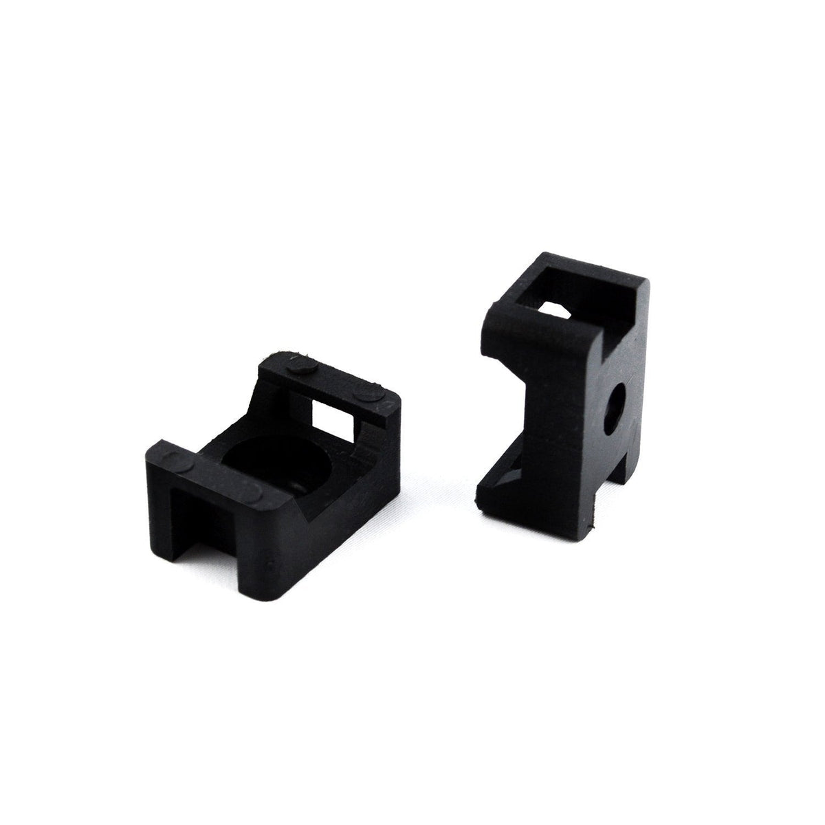 QualGear 15 x 10 mm Cable Tie Mount Saddles, Black, 100 Pack, CM1-B-100-P