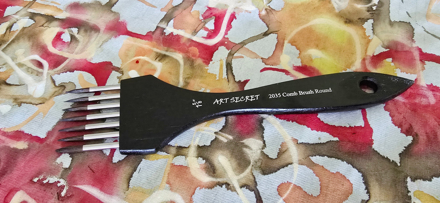 Comb Paintbrush – Flat (1 5/8") and Pointed (1 5/8") Bristle Head