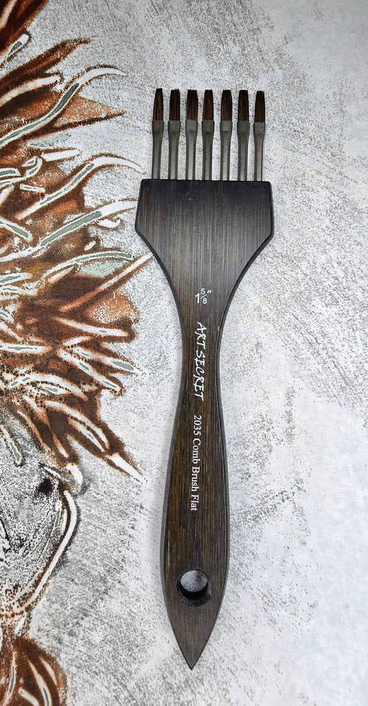Comb Paintbrush – Flat (1 5/8") and Pointed (1 5/8") Bristle Head