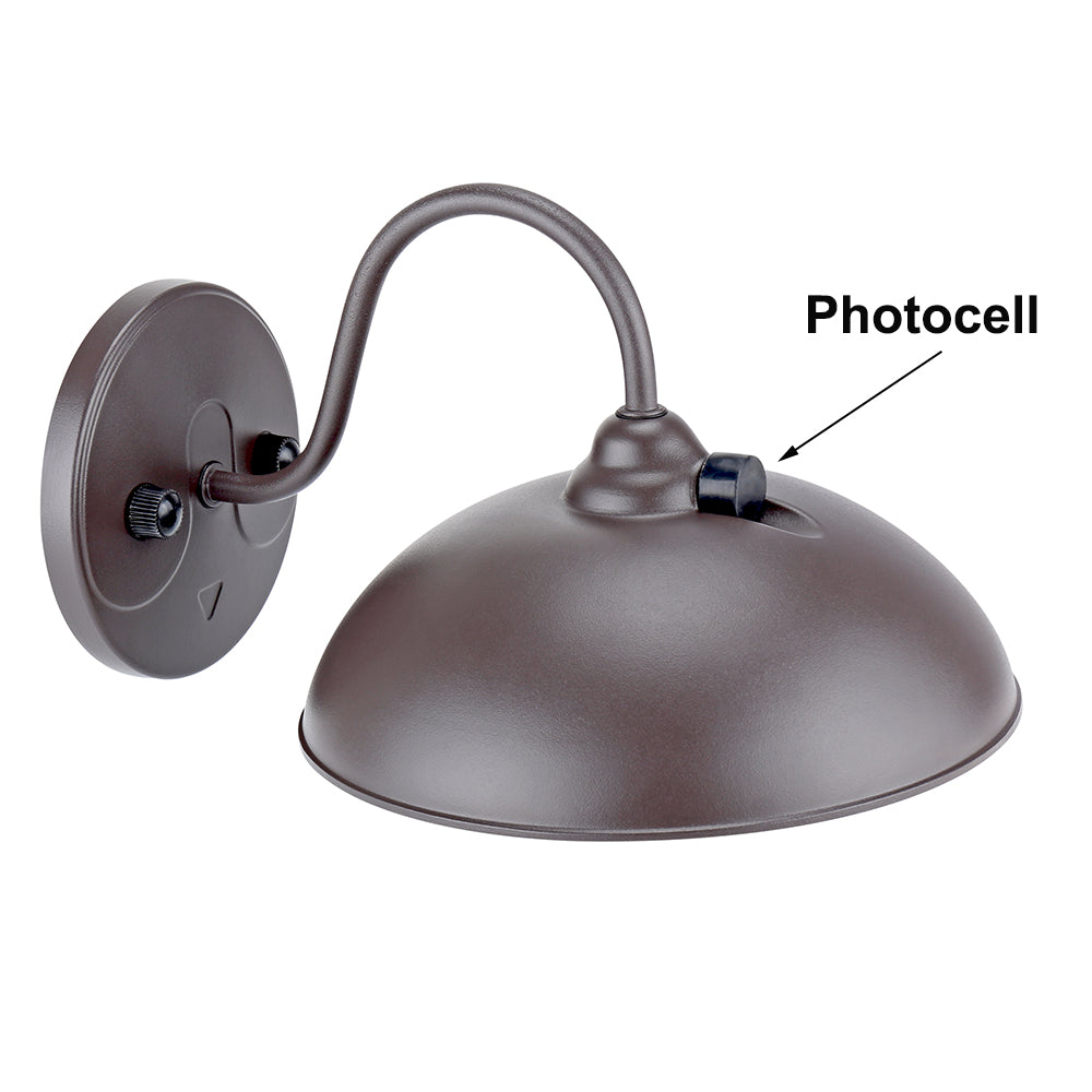 LED Gooseneck Barn Light with Photocell 28W 3000LM Color Tunable 2700K 3000K 4000K 5000K 6500K Dimmable Outdoor Wall Sconce