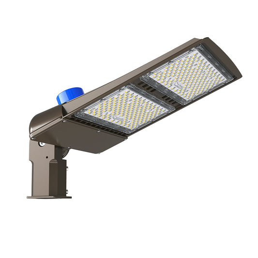 Commercial LED Parking Lot Light with Twist Lock Photocell 100W/120W/150W 200W/240W/300W Watt Tunable 5000K Type IV 100-277V / 277-480V Area Security Lighting