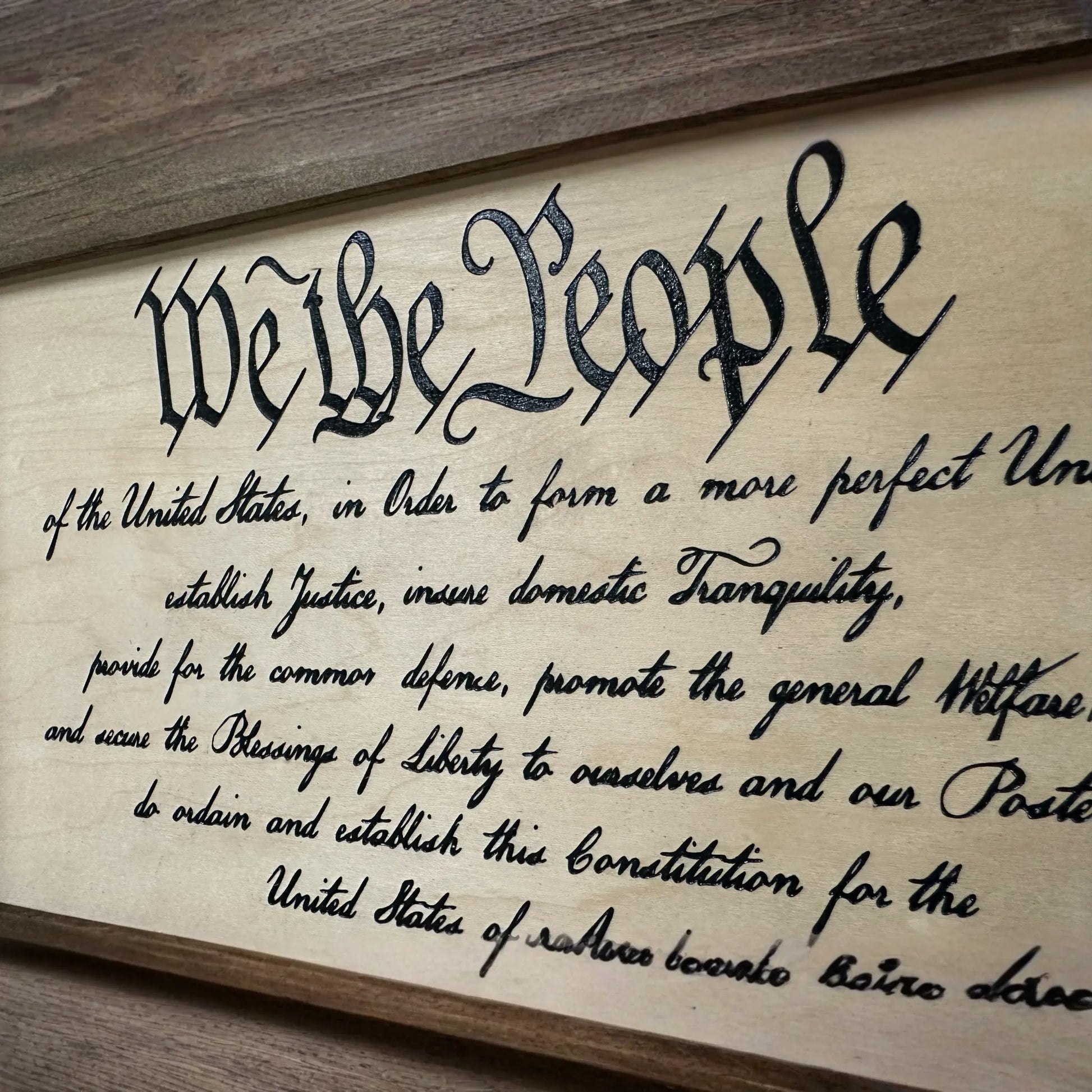 Hidden Gun Storage Cabinet We The People Constitution Preamble