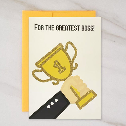 For The Greatest Boss! - Boss Birthday Greeting Card - contact - Little Red General Store