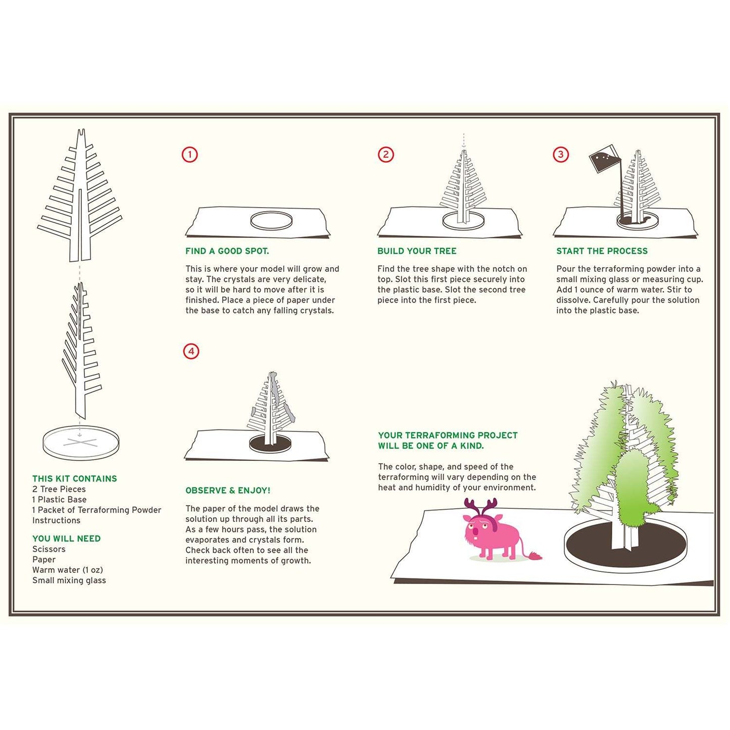 Crystal Growing Douglas Fir | Fast growing crystal science