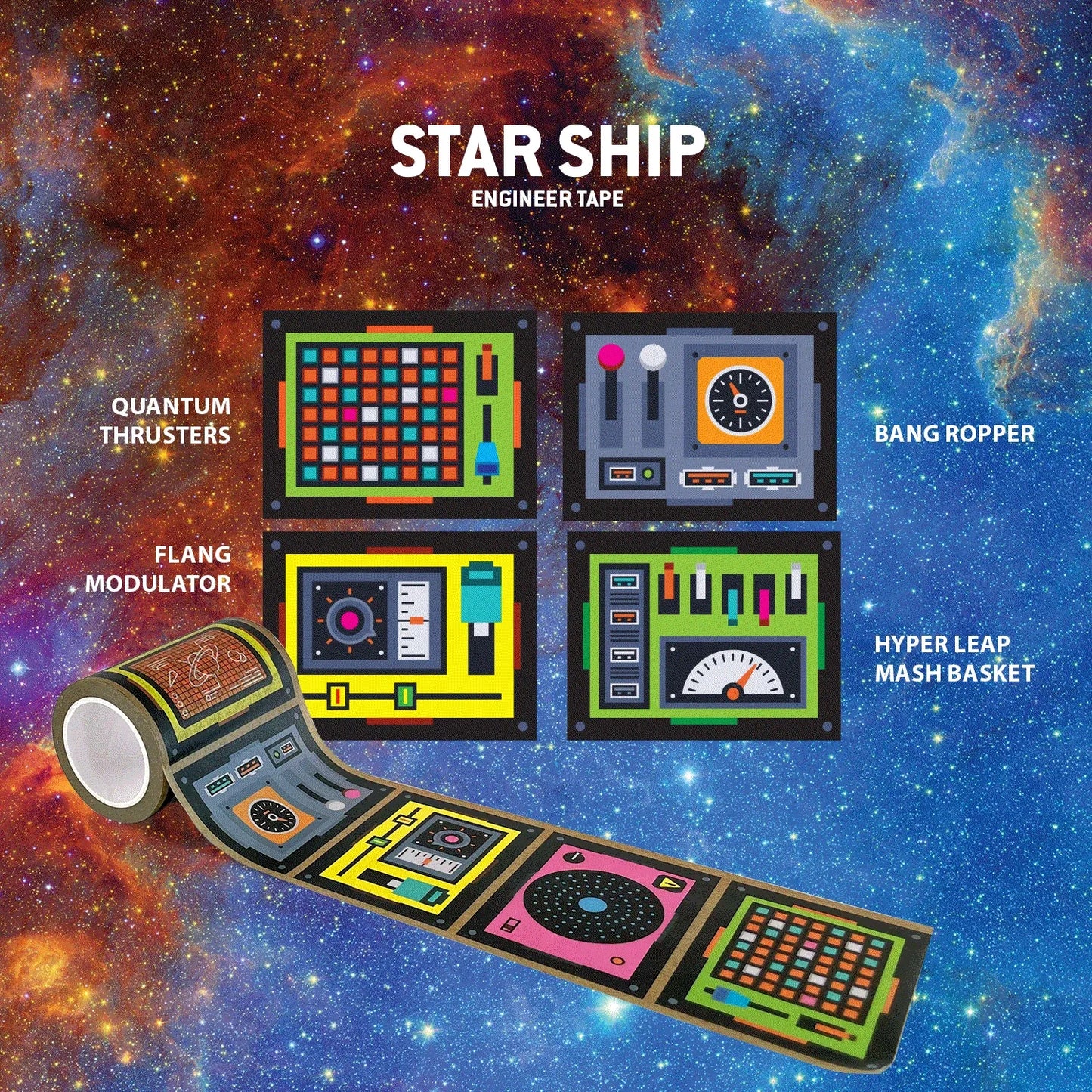 Star Ship Engineer Washi Tape