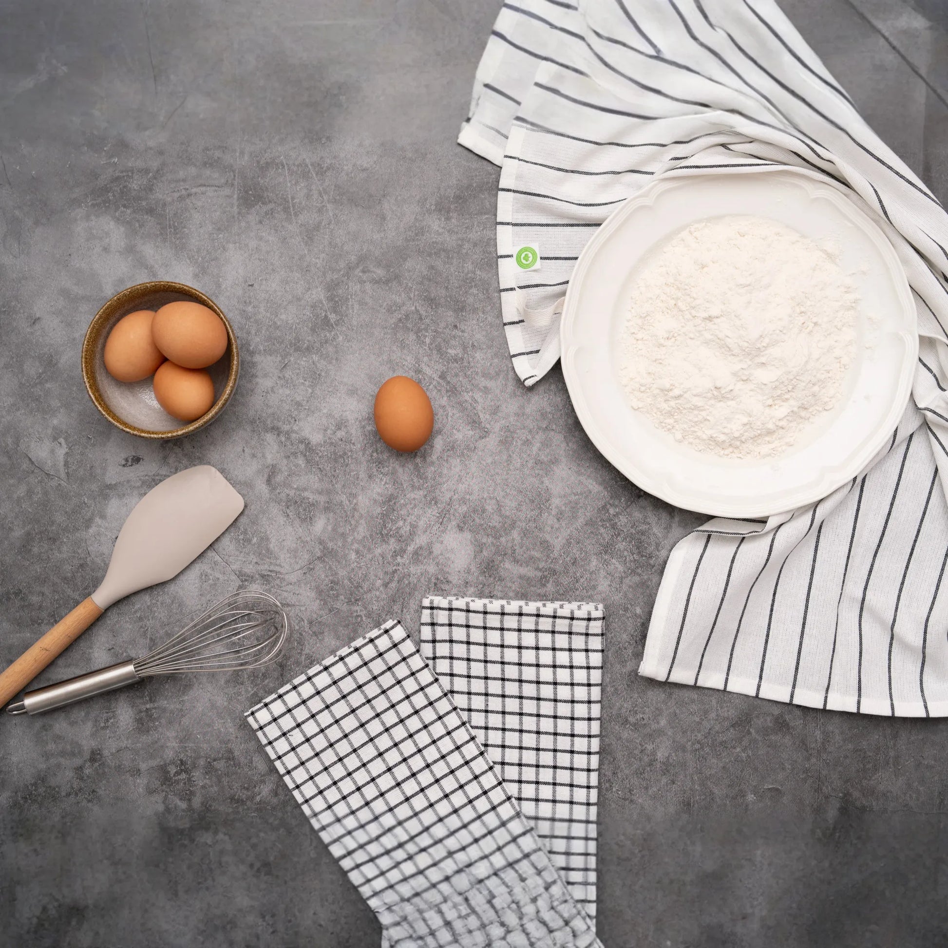 Stripe & Check Kitchen Towel Set