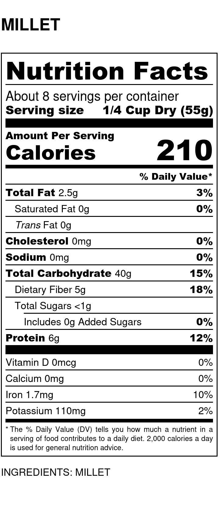 Millet Flour, Organic