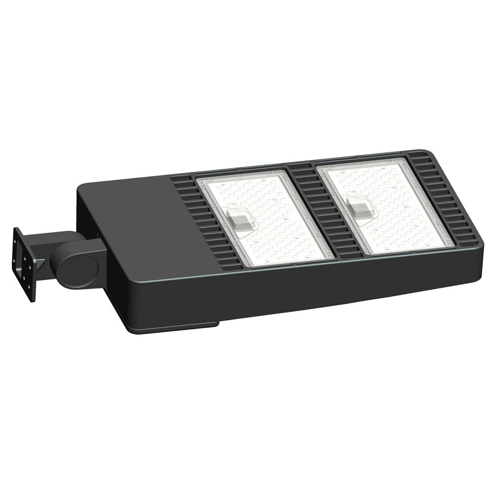 400W 500W 600W LED Shoebox Street Light 5000K 130LM/W 1-10V Dim 100-277V IP65 Commercial Parking Lot Area Pole Lights, Mount Optional, ETL DLC Listed