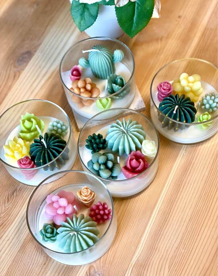 Garden Escape Handmade Terrarium Scented Candle - Crazy About Candles - Little Red General Store