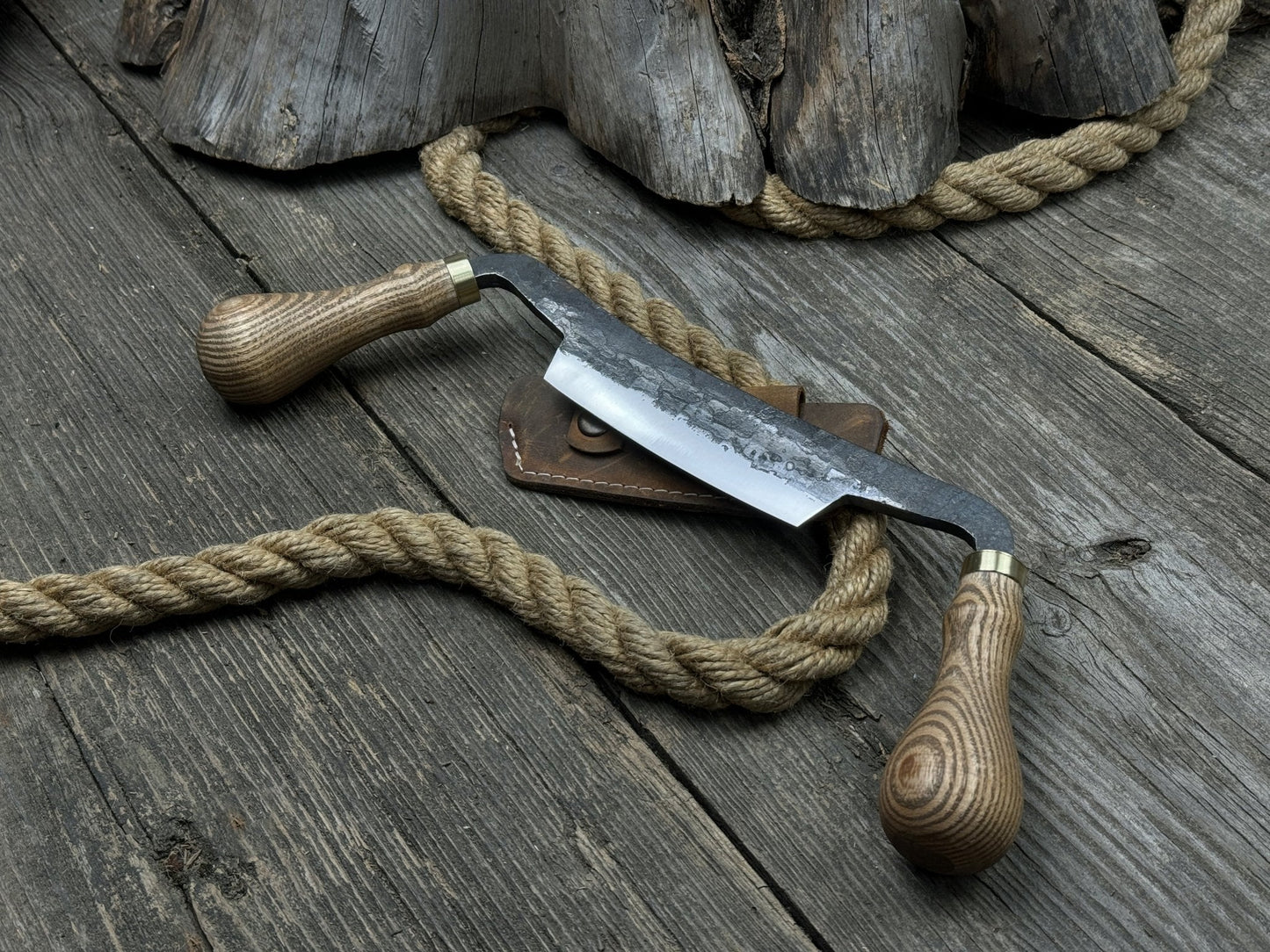 Curved Draw Knife (Push/Pull Shave), 10.5 cm (4.1 inch) Cutting Edge
