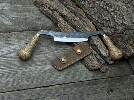 Curved Draw Knife (Push/Pull Shave), 10.5 cm (4.1 inch) Cutting Edge