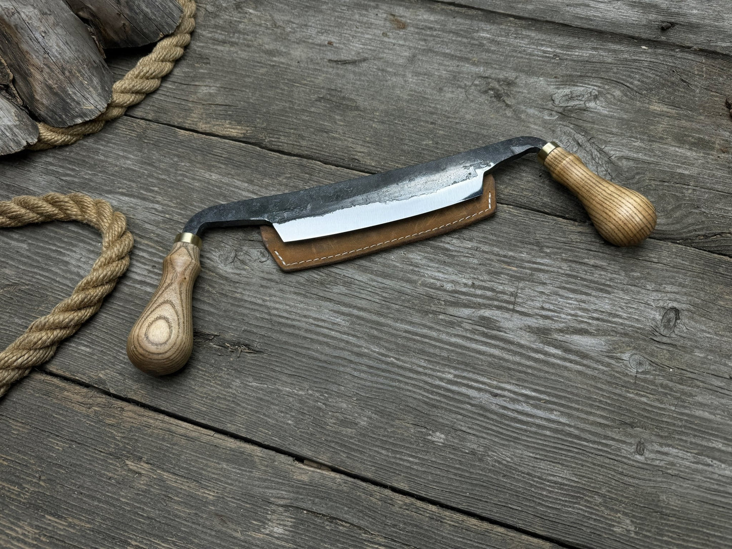 Curved Draw Knife (Push/Pull Shave), 14.5 cm (5.7 inch) Cutting Edge