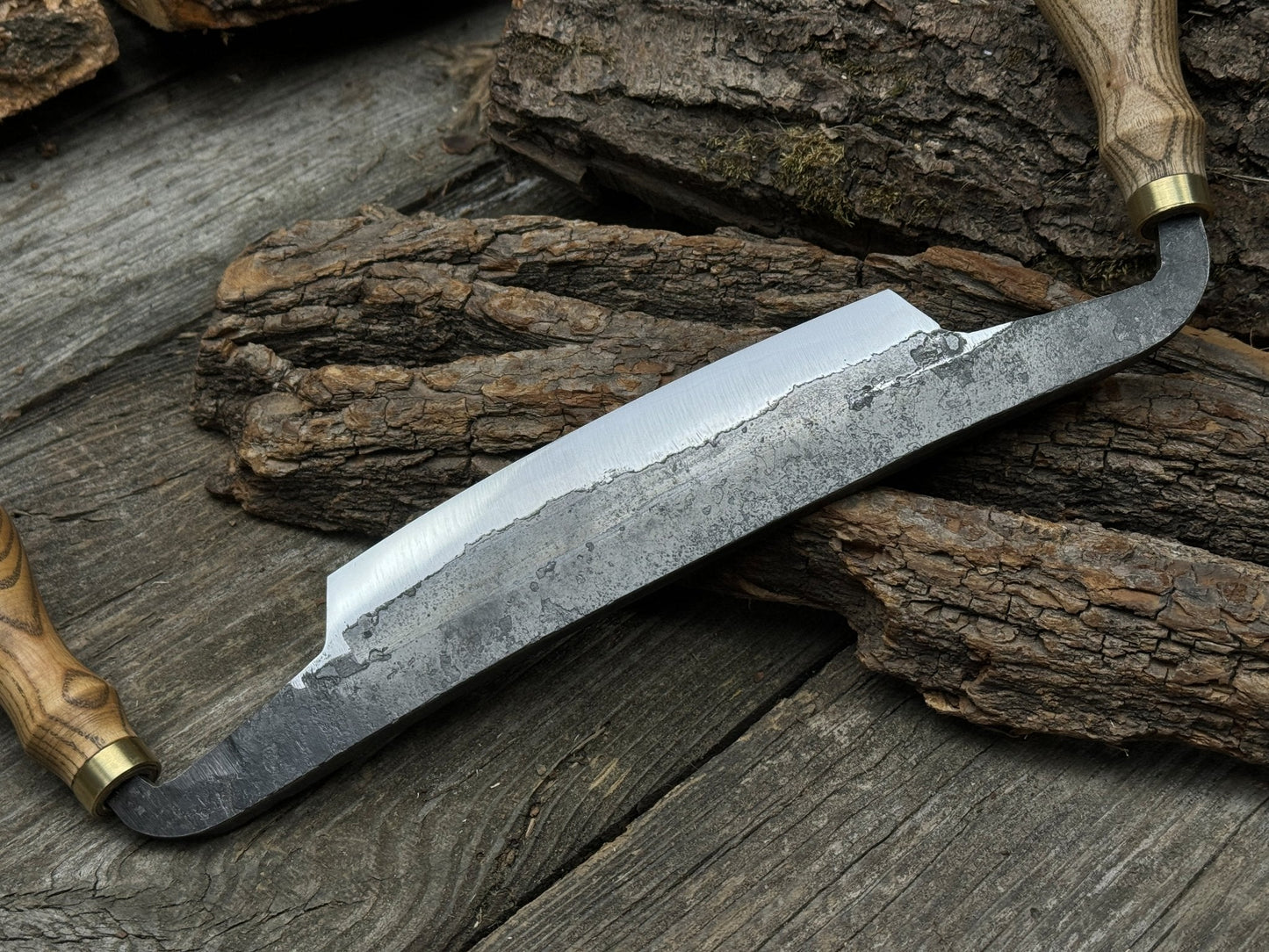 Curved Draw Knife (Push/Pull Shave), 14.5 cm (5.7 inch) Cutting Edge