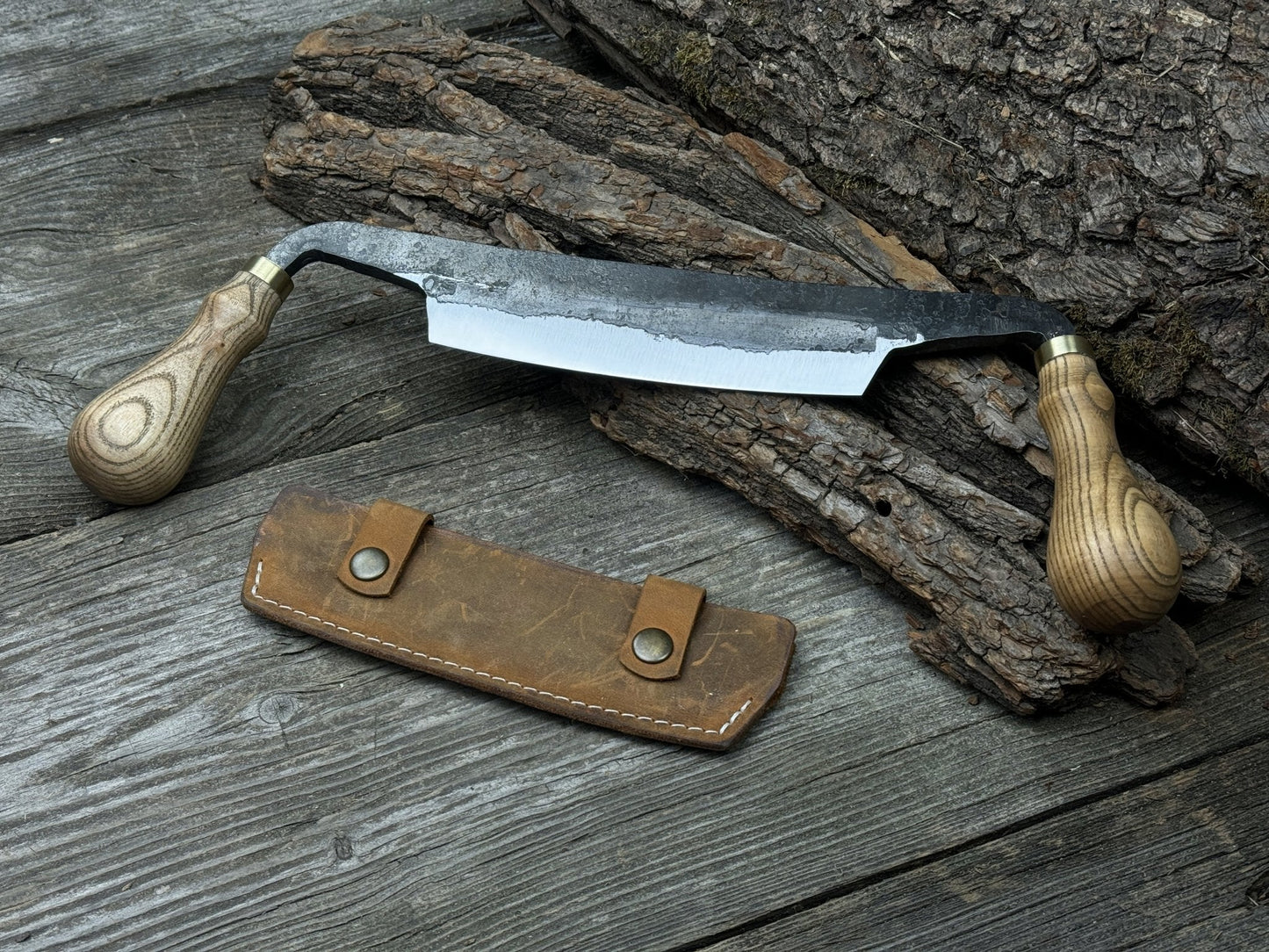 Curved Draw Knife (Push/Pull Shave), 14.5 cm (5.7 inch) Cutting Edge