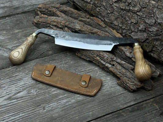 Curved Draw Knife (Push/Pull Shave), 14.5 cm (5.7 inch) Cutting Edge