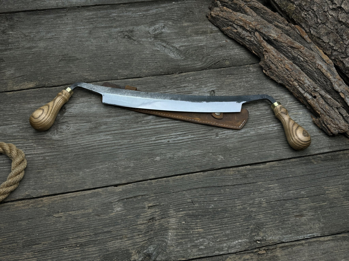 Curved Draw Knife (Push/Pull Shave), 25.5 cm (10 inch) Cutting Edge