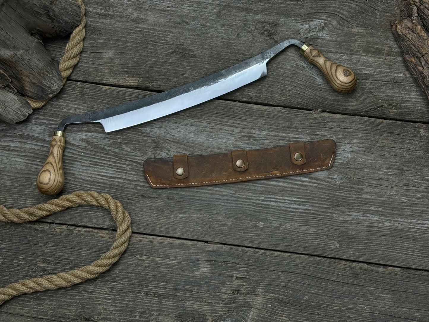 Curved Draw Knife (Push/Pull Shave), 25.5 cm (10 inch) Cutting Edge