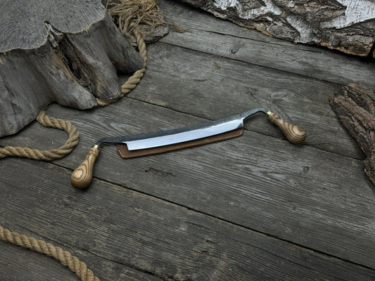 Curved Draw Knife (Push/Pull Shave), 25.5 cm (10 inch) Cutting Edge
