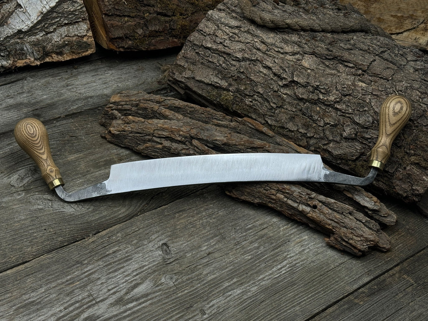 Curved Draw Knife (Push/Pull Shave), 25.5 cm (10 inch) Cutting Edge