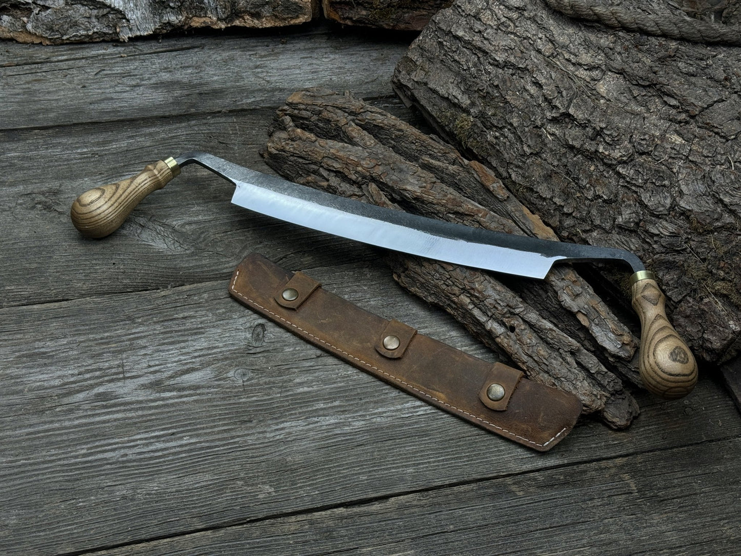 Curved Draw Knife (Push/Pull Shave), 25.5 cm (10 inch) Cutting Edge