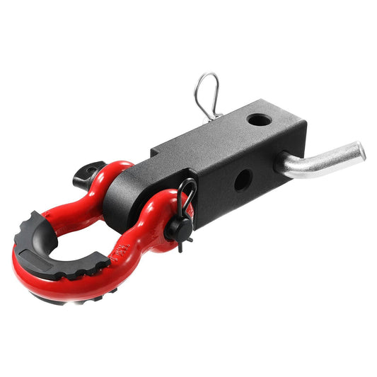 2" Trailer Shackle Hitch Receiver D-Ring Recovery for Truck Jeep 65900 lbs