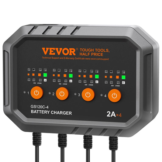 Smart Battery Charger, 8-Amp, LiFePO4 Lead-Acid (AGM / Gel / SLA) Car Battery Charger, Fully-Automatic Charger Maintainer Desulfator for Boat Motorcycle Lawn Mower Golf Cart Marine Deep Cycle