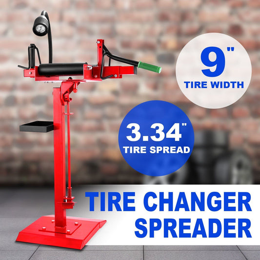 Manual Tire Spreader Portable Tire Changer with Stand Adjustable LED Light Tire Spreader Tool for Light Truck and Car