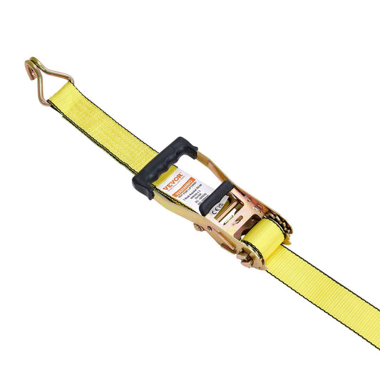 Ratchet Tie Down Straps (4PK), 10000 lb Break Strength, Double J Hook Includes 4 Premium 2" x 27' Rachet Tie Downs with Padded Handles, for Moving Securing Cargo, Appliances, Lawn Equipment