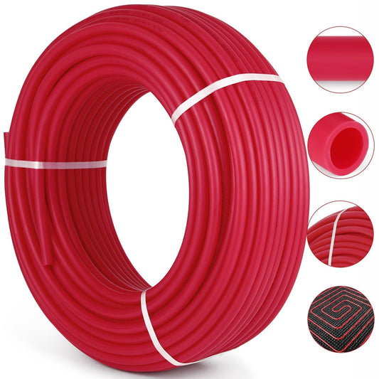 3/4" X 300Ft PEX Tubing Pex-B Red Hydronic Radiant Floor Heat Heating System Pex Pipe Pex Tube (3/4" , 300Ft/Red)