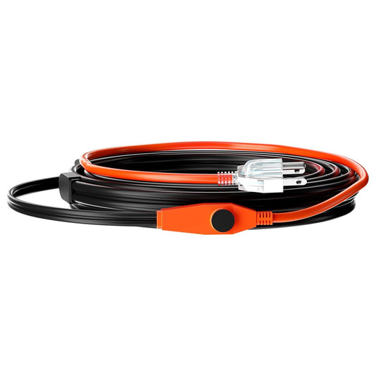 Pipe Heating Cable 18FT 7W/FT Heat Tape for Pipes with Built-in Thermostat
