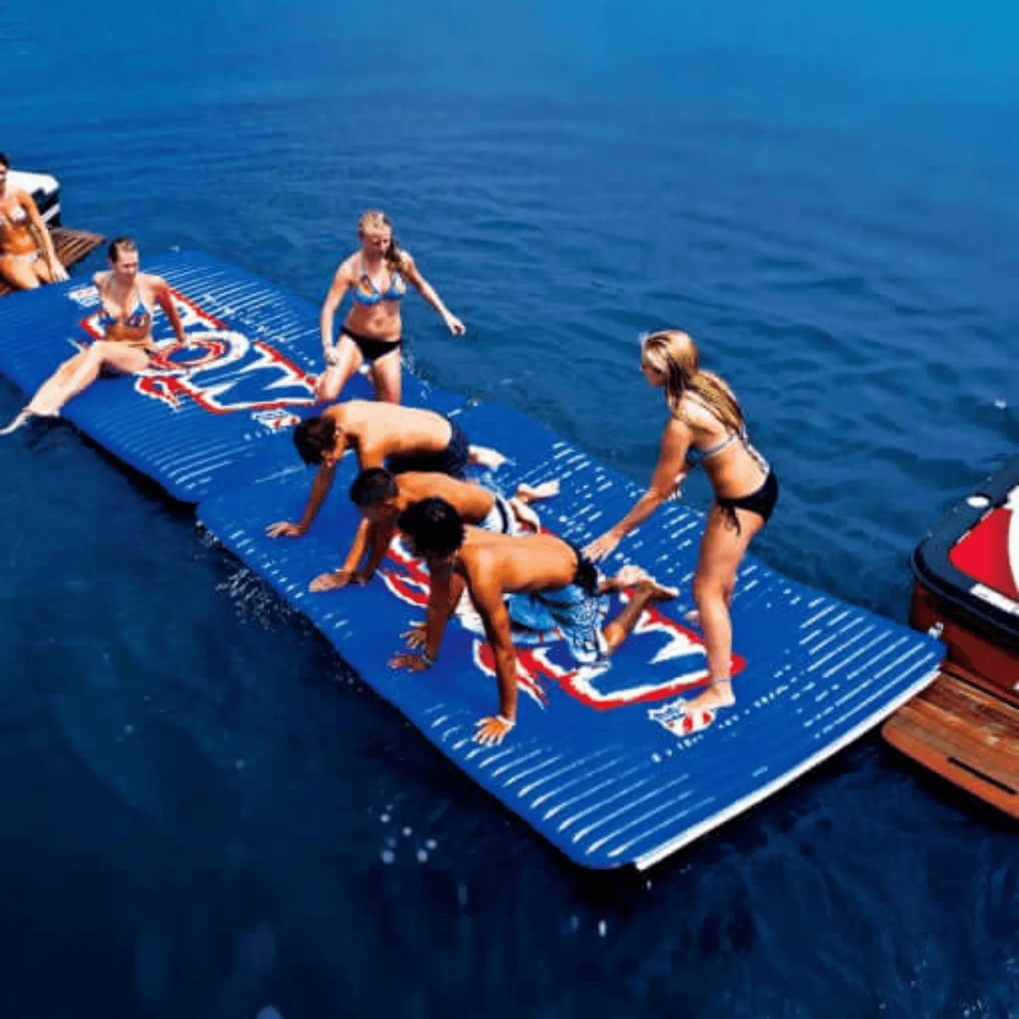WOW Watersports Floating Water Walkway For The Pool Or Lake Blue