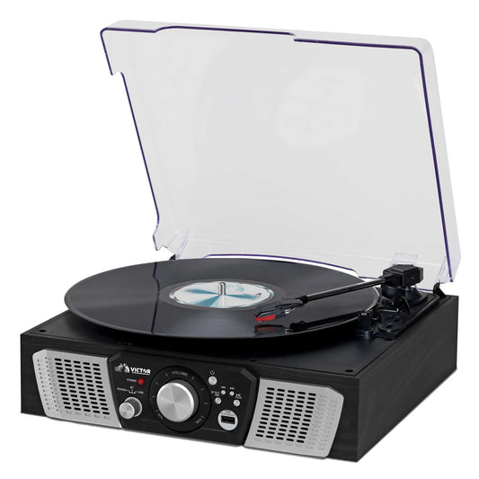 Victor Lakeshore 5-in-1 Hybrid Bluetooth Turntable System w USB and RCA Output - 🆕 New Arrivals, All Products, Products from Jupiter Gear Home, 🖥️ Electronics, 🖥️ Audio Equipment - Little Red General Store