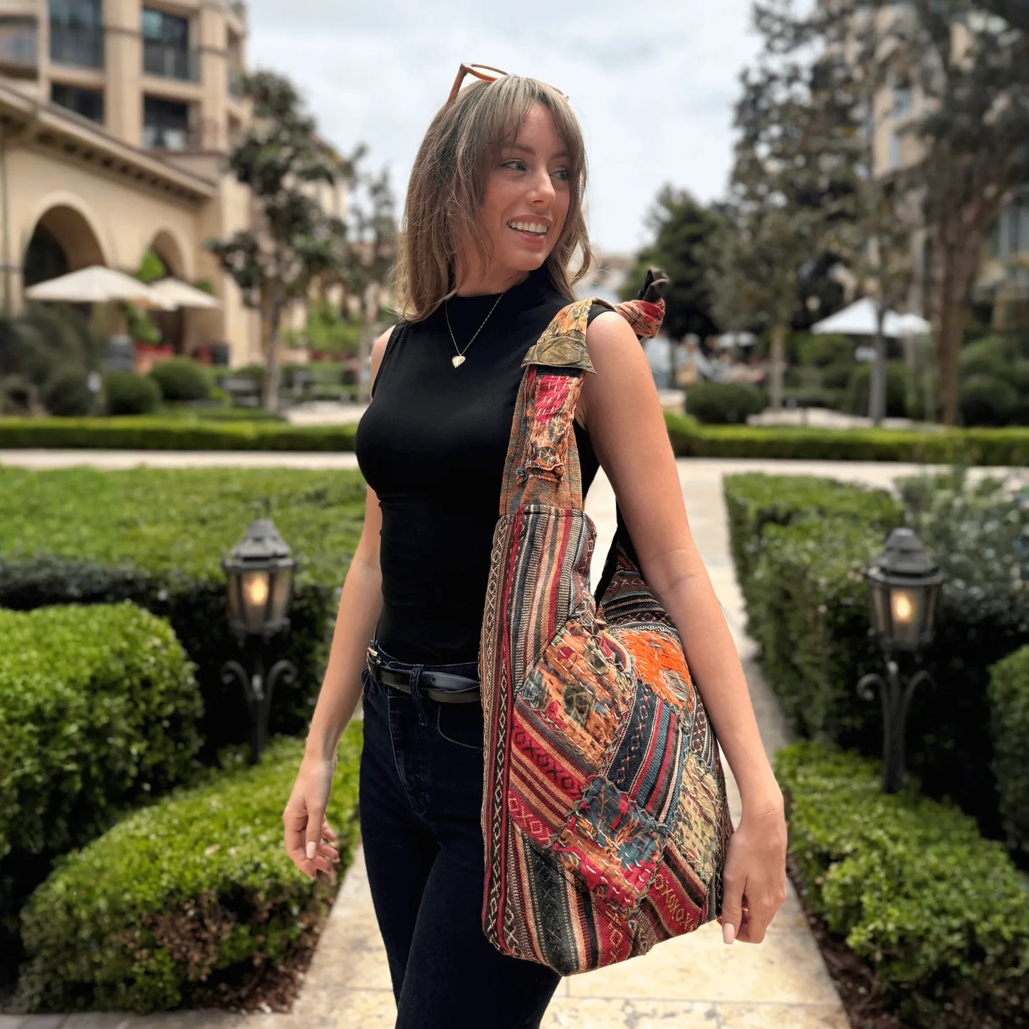 Kathmandu Collection Quilted Patchwork Hobo Bag