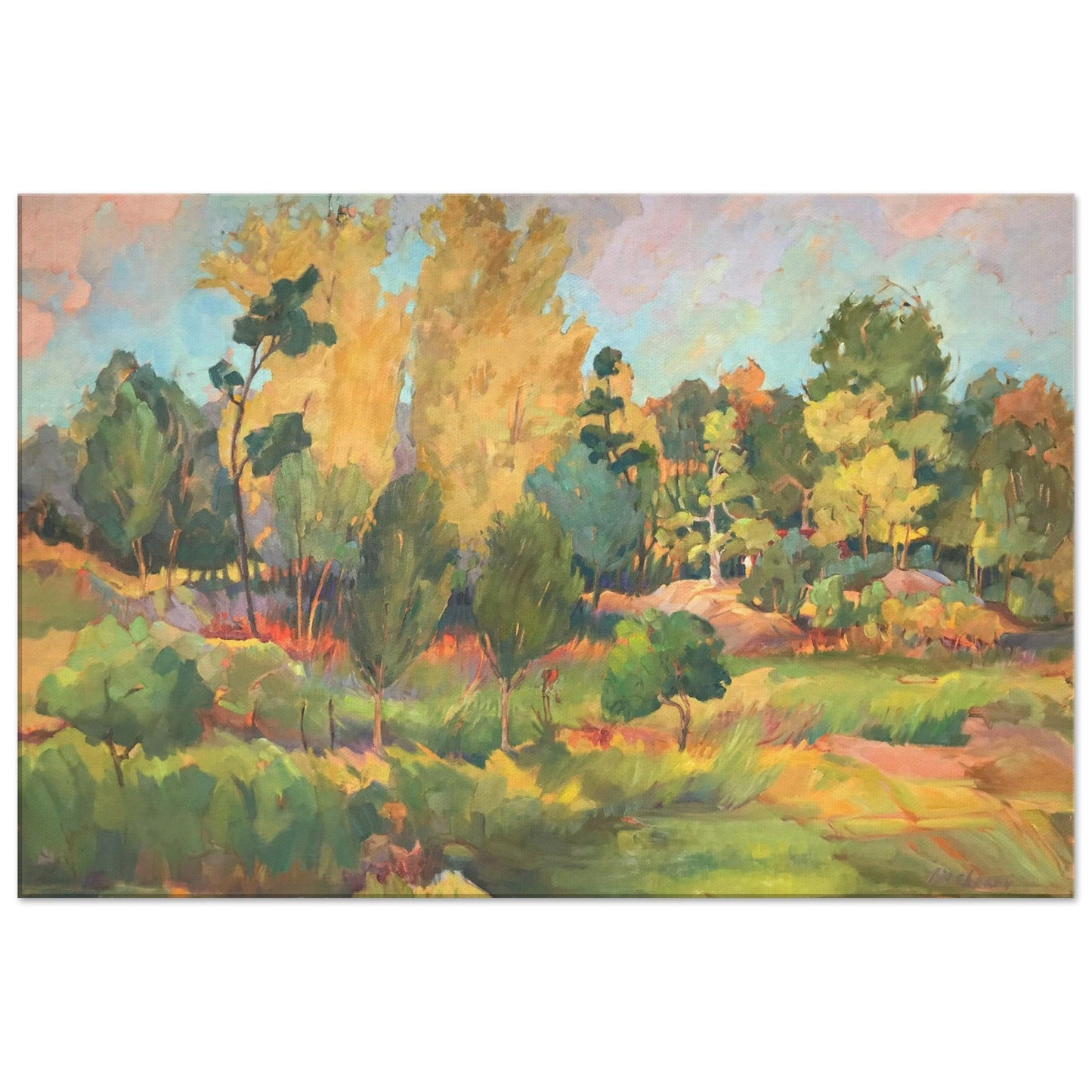 'Garden of Eden' Landscape I 24x36 inch Art Print on Canvas I Original Artwork by American Artist Barbara Cleary