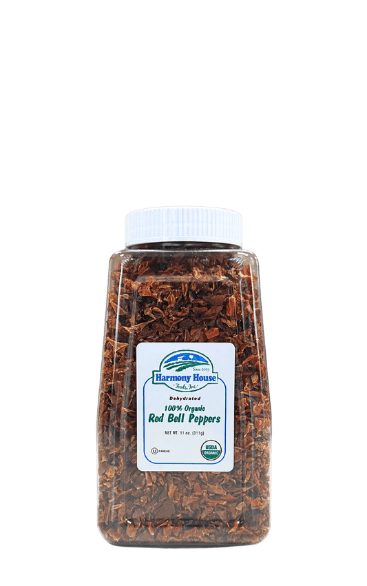 Bell Pepper, Red, Dried, Organic