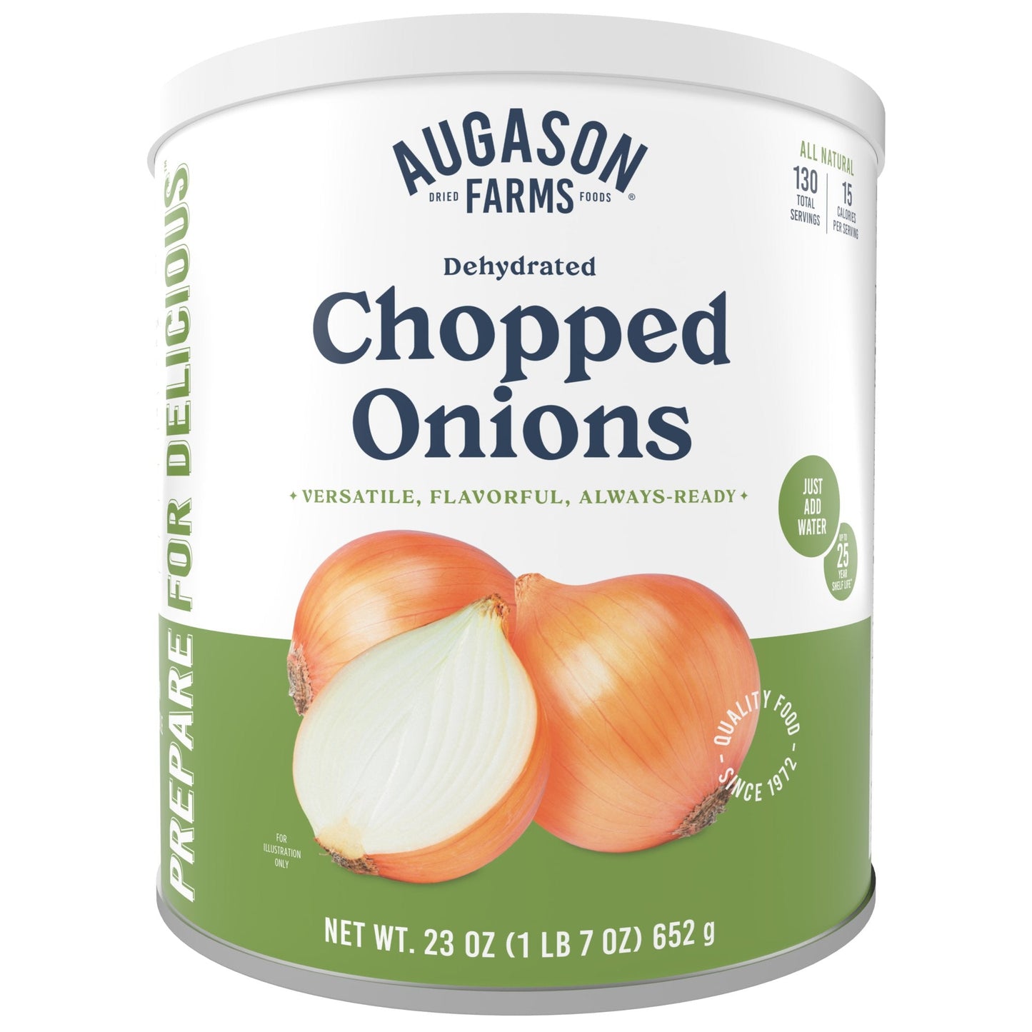 Dehydrated Chopped Onions Can, 130 Servings