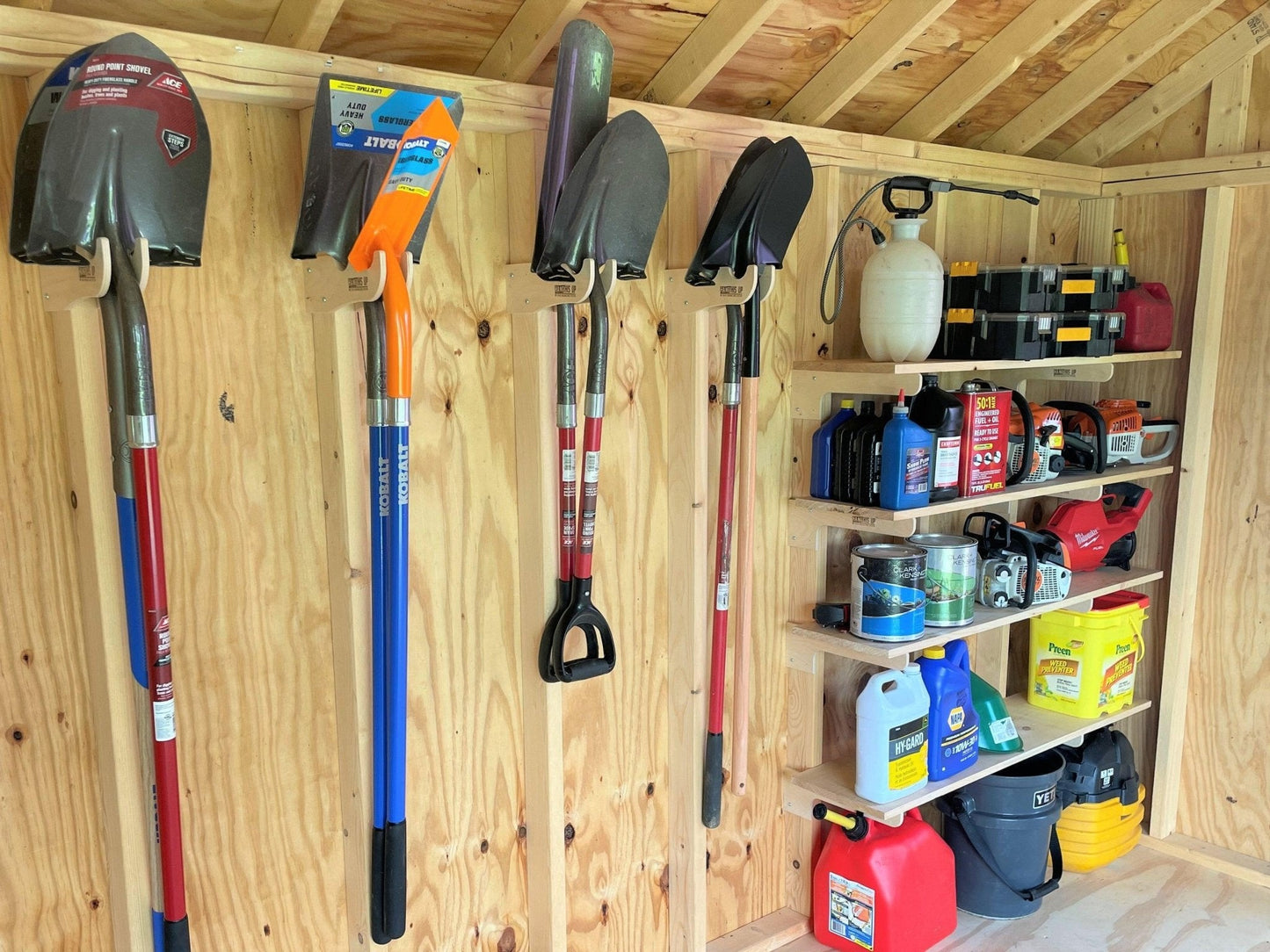 Deluxe Garden Tool Organizer Kit – Yard Tool Rack & Shed Storage System