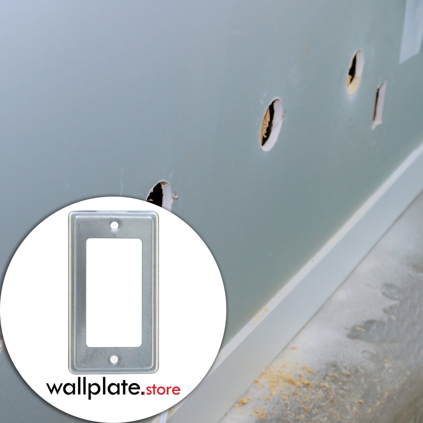 1 Gang Galvanized Steel Rocker Switch Decora® Style Utility Wallplate & Cover