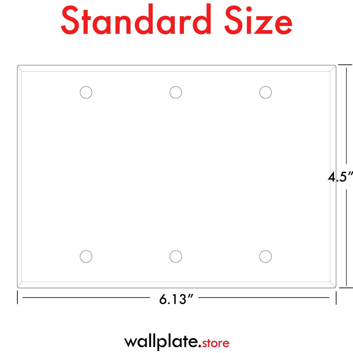 3 Gang Stainless Steel Blank Wall Plate