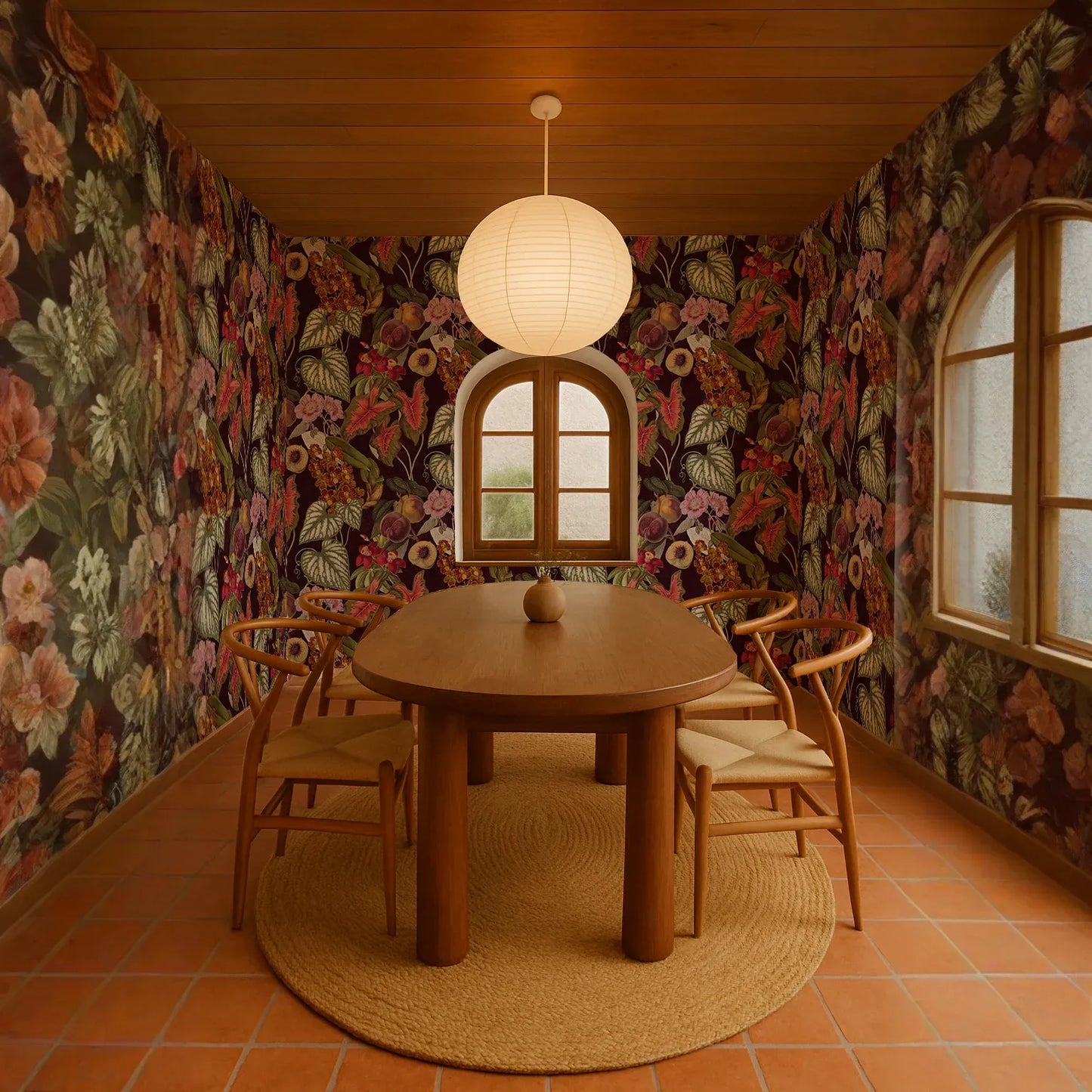 Cali Tropicale Wallpaper, eggplant