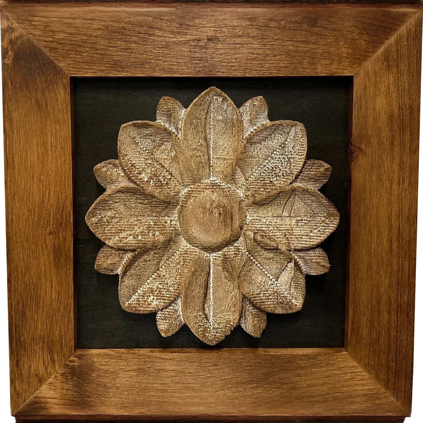 Hidden Gun Cabinet Wall Decor Distressed Flower (Black)