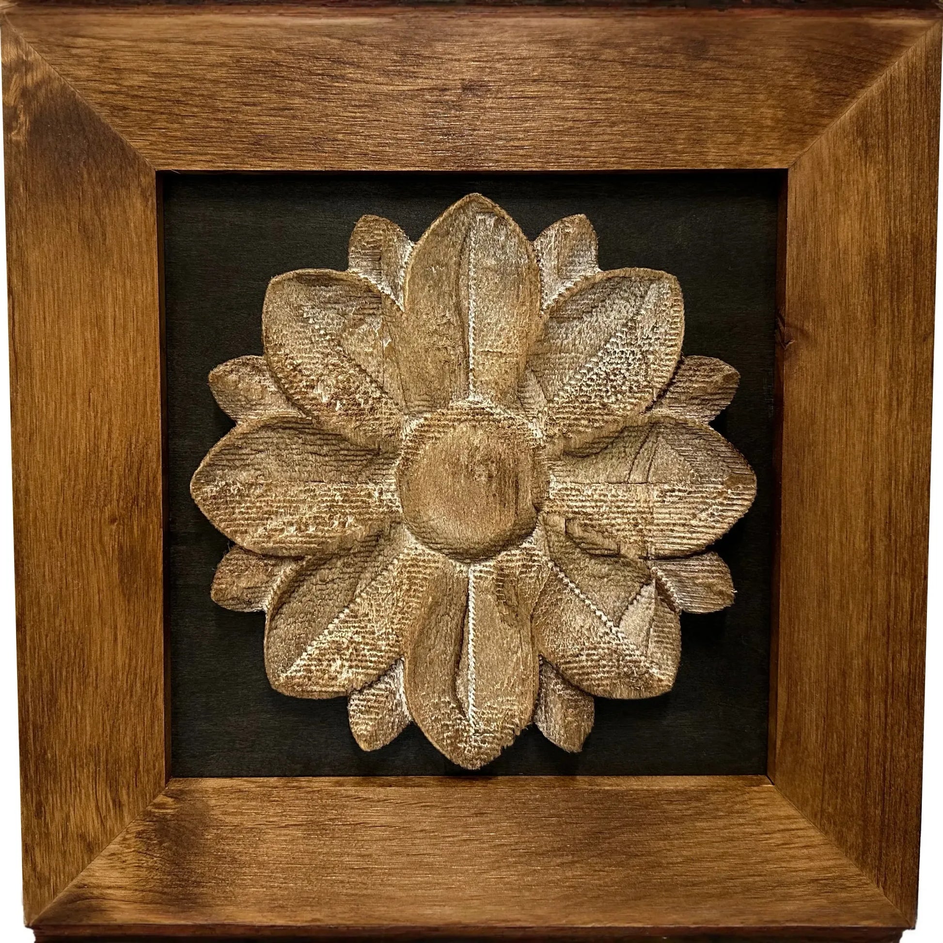 Hidden Gun Cabinet Wall Decor Distressed Flower (Black)