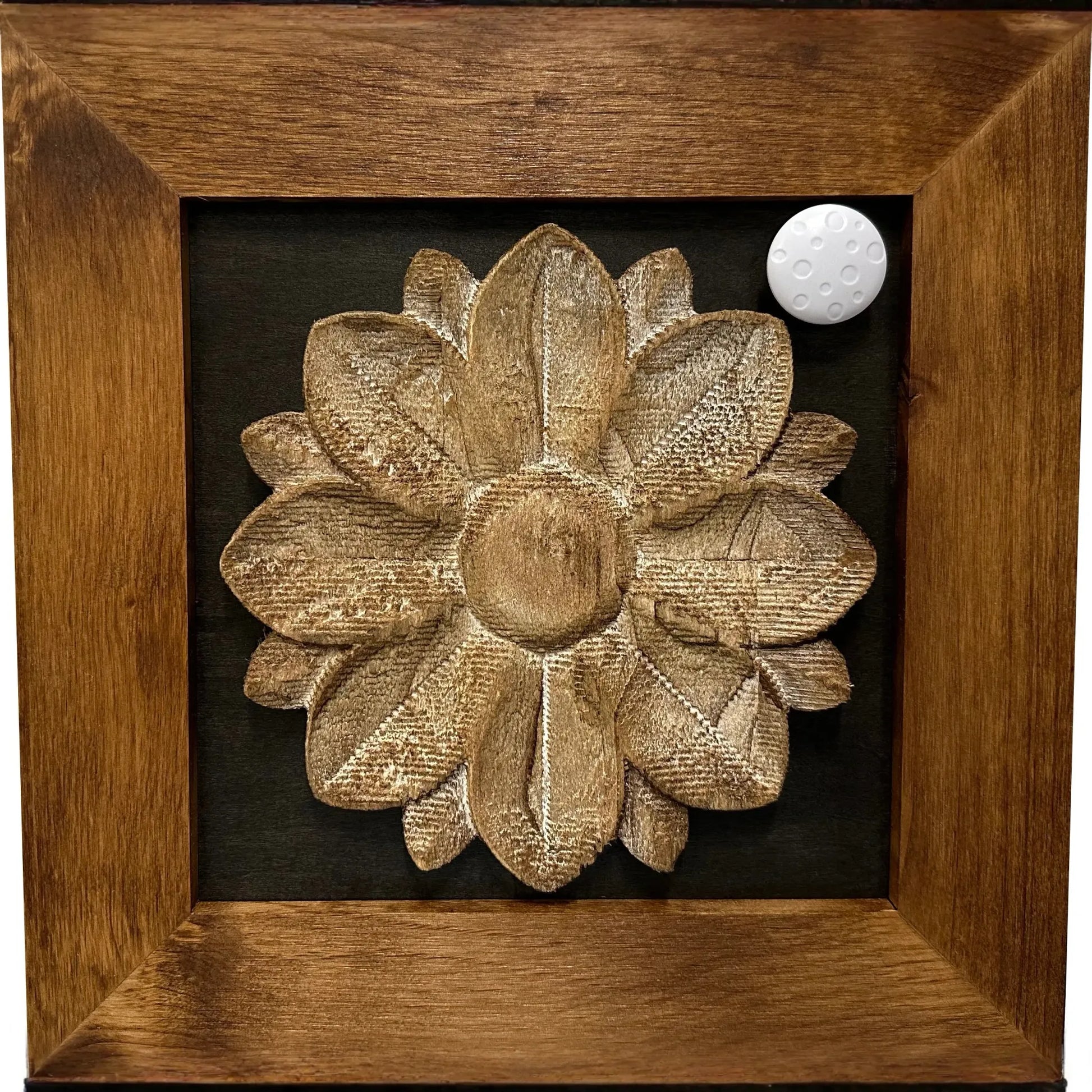 Hidden Gun Cabinet Wall Decor Distressed Flower (Black)